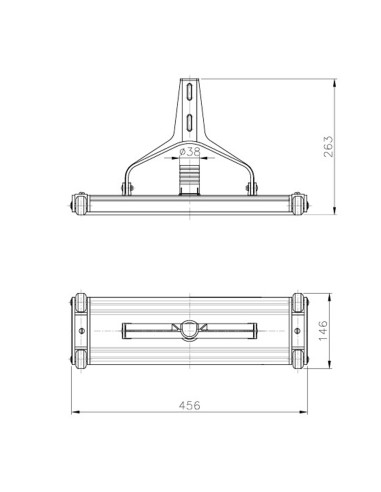Limpiafondos manual piscina ASTRAL 450mm 1½"...
