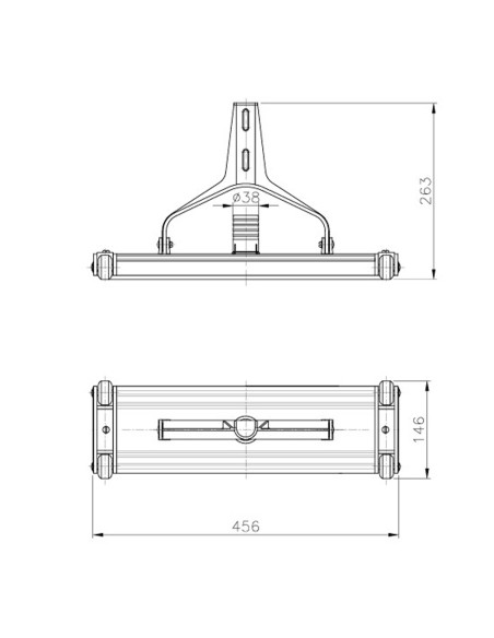 Limpiafondos manual piscina ASTRAL 450mm 1½"  mod palomilla 08661
