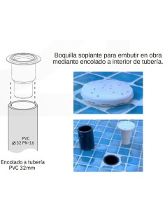 Boquilla soplante piscina/spa IRIS 32mm 5110-0738 Inox 2