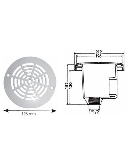 Sumidero piscina liner HAYWARD circular C Series 3255