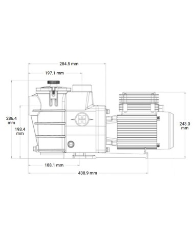 Bomba piscina HAYWARD Max Flo 0.75cv tf IE3...