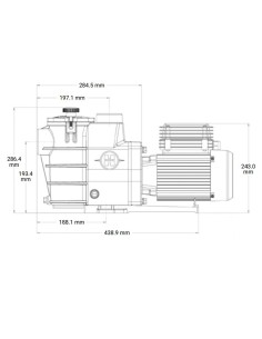 Bomba piscina HAYWARD Max Flo 1.50cv tf IE3 SP1816HW223 2