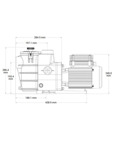 Bomba piscina HAYWARD Max Flo 1.00cv tf IE3...