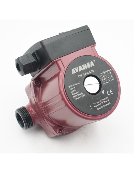 Bomba circulacion calefaccion AVANSA electronica 1"    130mm 15-6-130 AVA1560