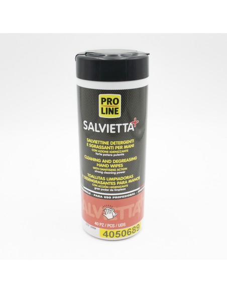 Toallita limpiadoras manos PRO LINE Salvietta+ bote 40und 107998