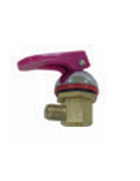 Grifo fuente agua OSM pulsador inox rojo RO2018