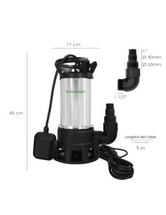 Bomba achique SATURNIA 1300w 25000lt/h aguas sucias 08064015 2