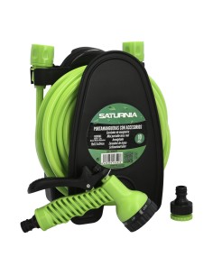 Portamanguera mural SATURNIA con 10mt manguera y pistola...