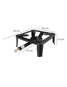 Hornillo gas WOLFPACK 4 pies 30x30cm 4kw 08140342 2