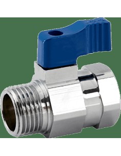 Valvula esfera M-H mini  3/8"   PN16 PARETA mando azul...