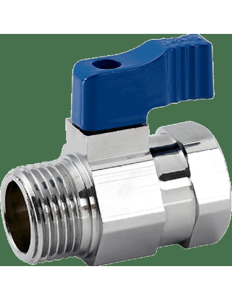 Valvula esfera M-H mini  3/8"   PN16 PARETA mando azul 7881038000