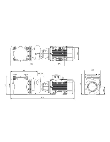 Bomba piscina PSH FDN-3000 FDN-23 12.5cv tf IE3
