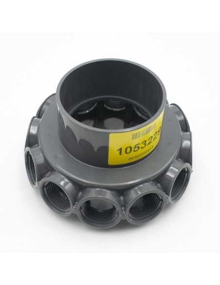 Colector filtro piscina ASTRAL 90mm 12 crepinas 1" 00500R0415