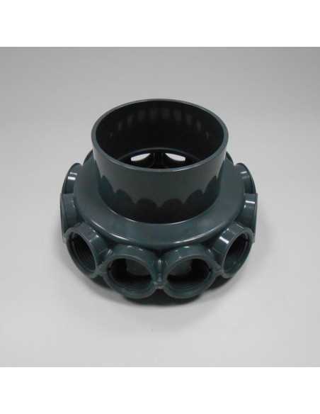 Colector filtro piscina ASTRAL 90mm 12 crepinas 1" 00500R0415