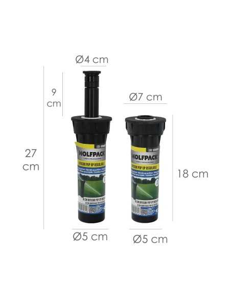 Aspersor riego WOLFPACK Pop Up rotatorio 360º 08060815