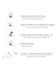 Trampa moscas PAPILLON para exterior (5und) reutilizable... 2