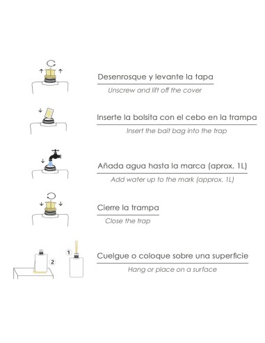 Trampa moscas PAPILLON para exterior (5und)...