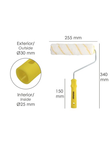 Rodillo pintar WOLFPACK antigota 250x40mm 12030124