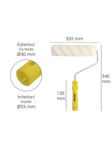 Rodillo pintar WOLFPACK antigota 250x40mm 12030124
