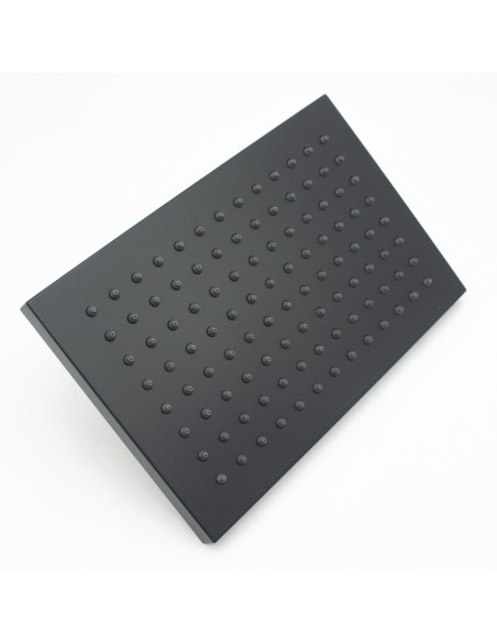 Rociador ducha piscina CRM rectangular 220x150mm negro R-RC220150RT-C