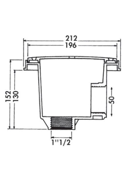 Sumidero piscina liner HAYWARD circular C Series Powerline 3255 Blanco