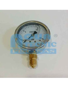 Manometro glicerina 0-25 bar toma vertical 1/4"
