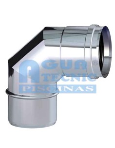 Codo CHIM simple   80mm 87º AISI316L EXOPELLET