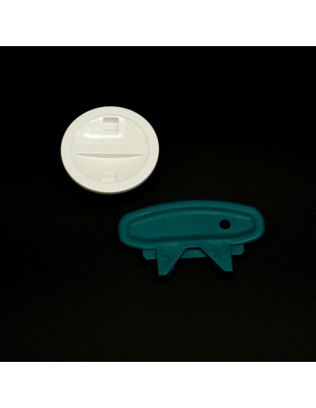 Tapon boquilla aspiracion ASTRAL tapa 1½" con llave limpiafondos 4402043101 blanca