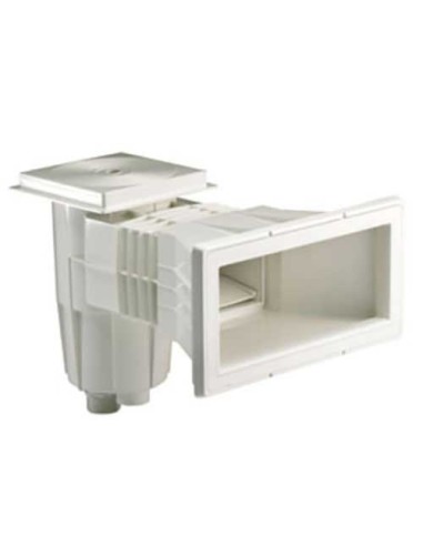 Skimmer piscina hormigon ASTRAL 15lt boca ampliacion y marco tapa circular 00251 blanco