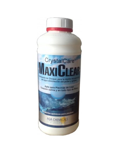 Floculante-clarificante liquido 1 lt CRYSTAL CARE Maxiclear