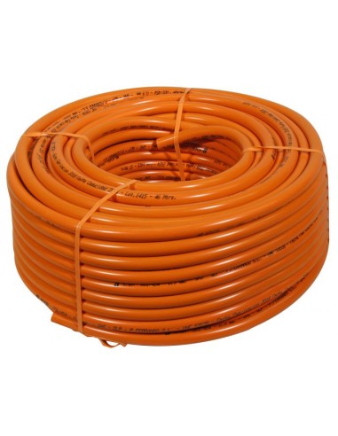 Manguera gas butano 15x9mm naranja (rollo 60 mt) x mt