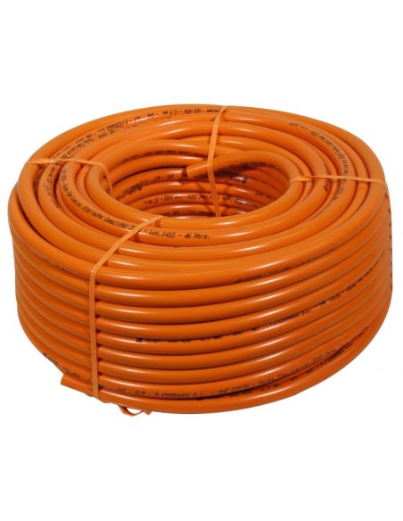 Manguera gas butano 15x9mm naranja (rollo 60 mt) x mt