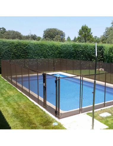 Valla piscina 1220mm - postes 30mm x mt - Marron