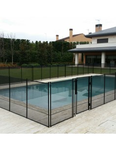 Valla piscina 1220mm - postes 30mm x mt - Negra