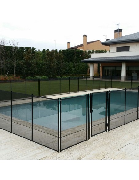 Valla piscina 1220mm - postes 30mm x mt - Negra