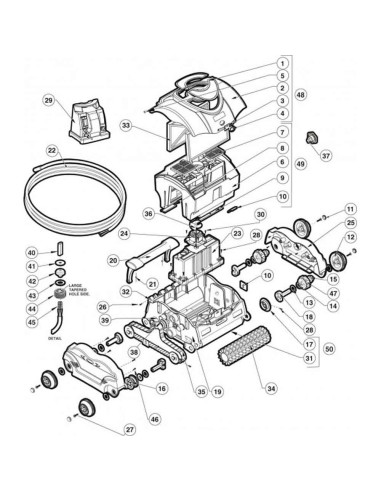 Motor limpiafondos HAYWARD Evac/Atlantis/Sharkvac/Sharkvac Pilot RCX97400