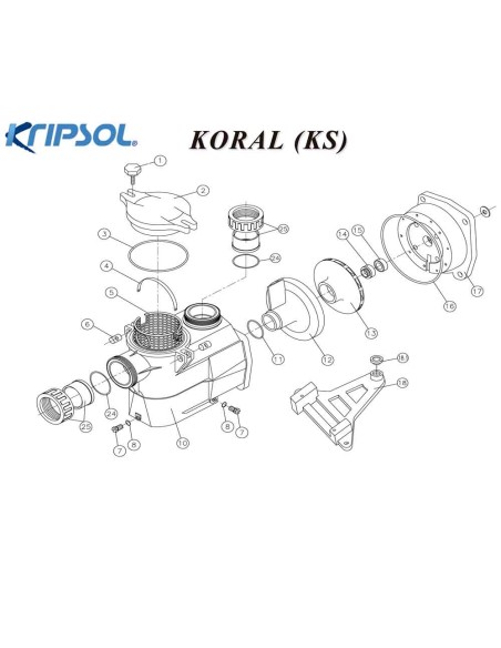 Motor bomba KRIPSOL OK/CK/KS/EP/KNG 1.00 cv mf RBM002030R