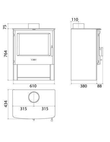 Estufa leña HERGOM EB-1 2004010