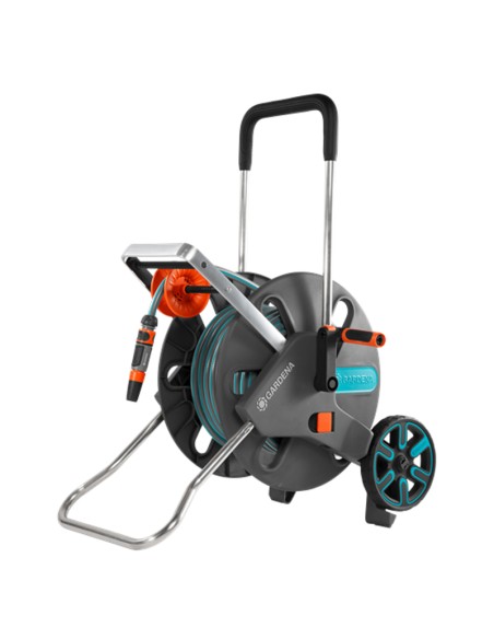 Carro portamanguera jardin GARDENA CleverRoll L 18522-26 con manguera
