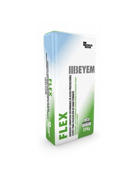 Cemento C2TES1 25kg BEYEM Flex - Blanco