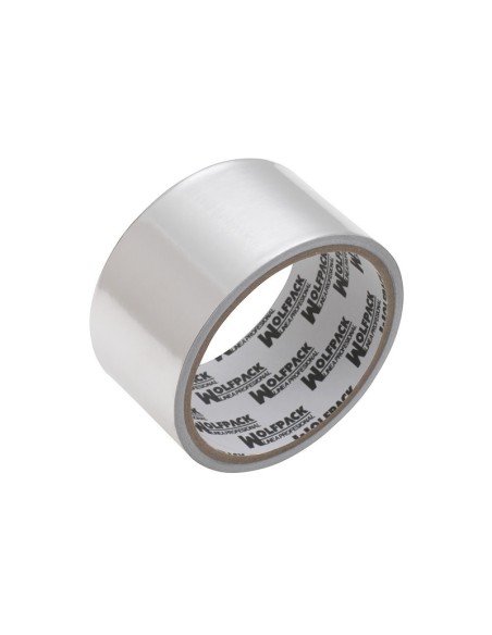 Cinta aluminio adhesiva WOLFPACK rollo 10mt 48mm plata 14060120