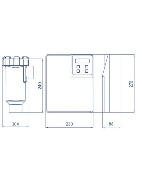 Clorador salino piscina INNOWATER SMC   15gr SMC15 D1215