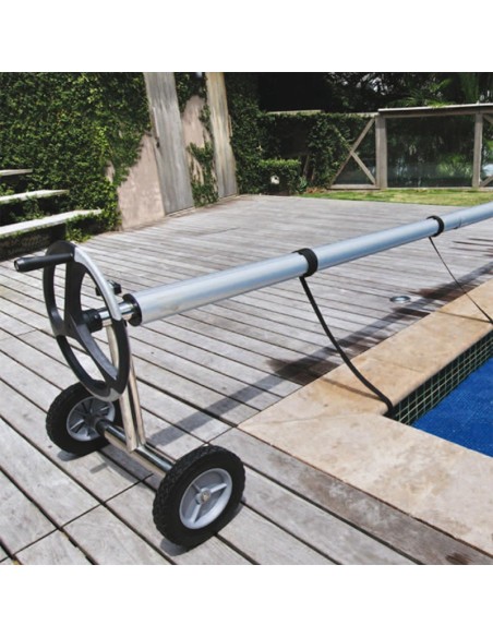 Enrollador manta termica piscina D.  80mm L.6.00-8.00mt telescopico KOKIDO Eco K470BX/80+K468BX