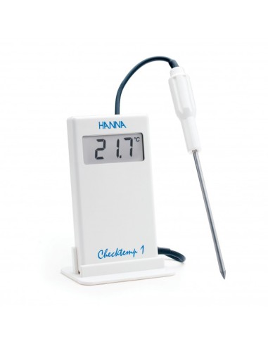 Analizador digital temperatura HANNA medidor Checktemp 1 c/sonda 1m HI98509