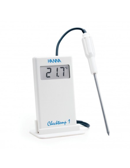 Analizador digital temperatura HANNA medidor Checktemp 1 c/sonda 1m HI98509