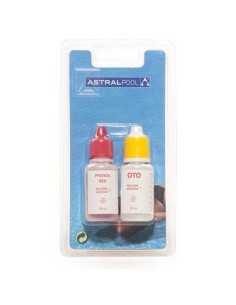 Reactivo analizador agua piscina ASTRAL kit 2 botes PH +...