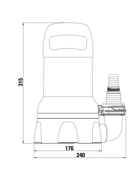 Bomba achique GARDENA agua limpia 11000 450W 9032-20