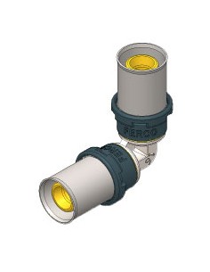 Codo MULTICAPA - RETICULADO 16 mm DUO PRESS METAL M1716