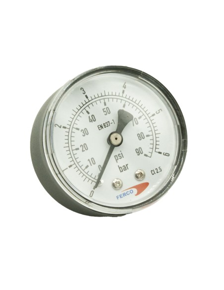 Manometro 0-  6 bar toma posterior 1/4"