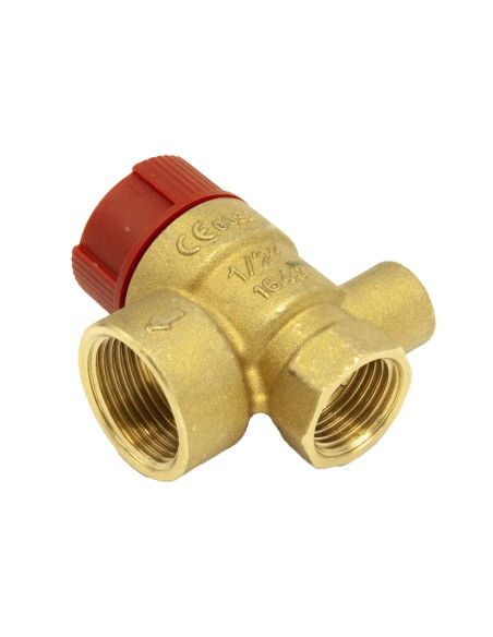 Valvula seguridad CMF-roja H-H 1/2" 7 bar c/t manometro